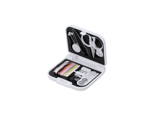 Accessori Da Viaggio Isal Personalizzato - Set da cucito presentato in elegante astuccio bianco realizzato in PS resistente