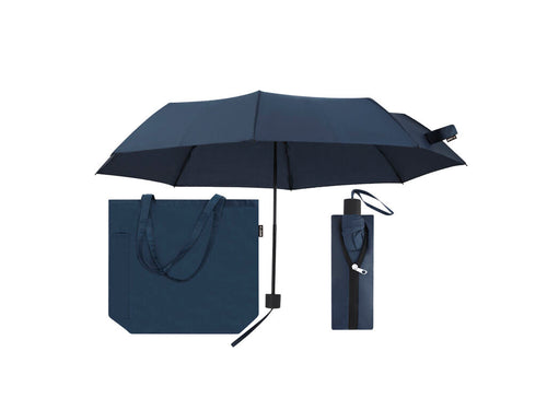 Set aus Regenschirm und Tasche aus RPET - Escan Personalisiert