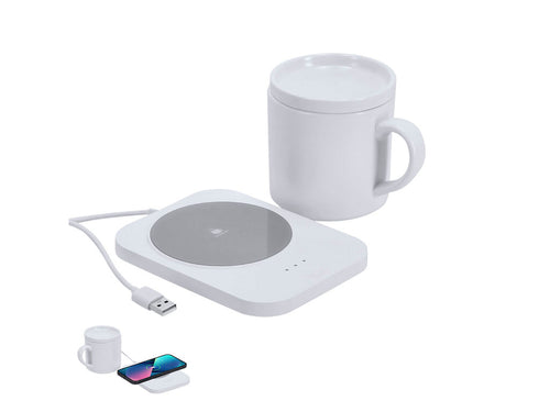 Chauffe-gobelet avec chargeur sans fil intégré de 15W à charge rapide - Wasoox Personnalise
