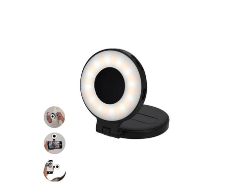 Anneau lumineux magnétique LED avec fixation smartphone, fabriqué en ABS résistant - Cenob Personnalise
