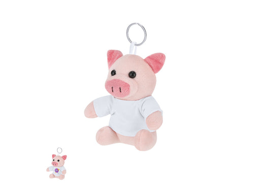 Portachiavi Cernil Personalizzato - Portachiavi di peluche con maglietta personalizzabile con anello di metallo per un facile trasporto, ideale per la sublimazione