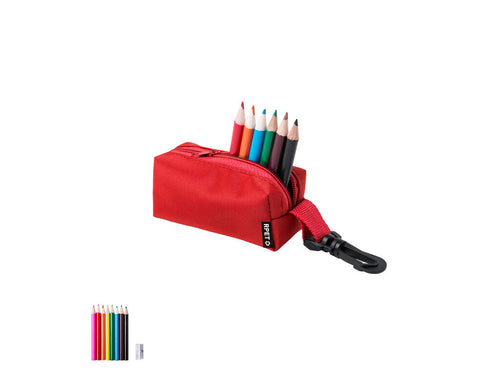 Étui en polyester 420D RPET avec fermeture éclair et crochet mousqueton pratique - Krolan Personnalise
