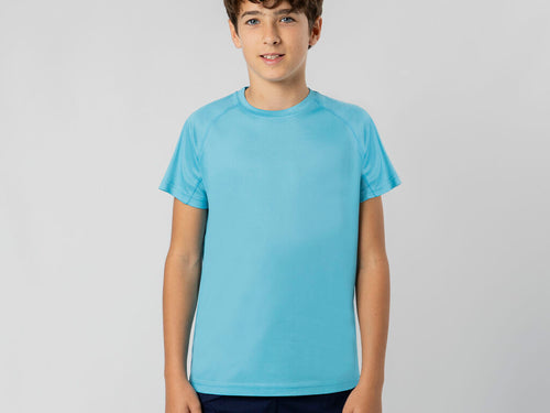 Magliette Da Ragazzo Cocker Personalizzato - La maglietta raglan tecnica per bambini a maniche corte, realizzata in tessuto interlock waffle 100% poliestere, incorpora la tecnologia Cool Dry, che promuove...