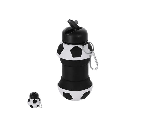 Bouteille pliante avec un design de ballon de football d’une capacité de 550 ml - Ferdin Personnalise