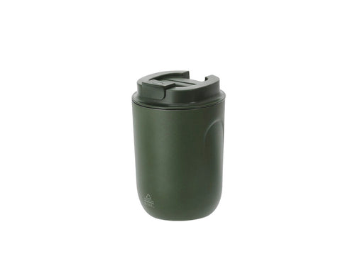 Doppelwandige Thermobecher mit einem Fassungsvermögen von 250 ml, gefertigt aus recyceltem Edelstahl in einer halbmatten Oberfläche - Funcol Personalisiert