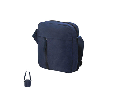 Borse A Tracolla Zynax Personalizzato - Borsa a travolla in nylon morbido, ha una tasca centrale con cerniera e scomparti anteriori ad accesso rapido e chiusura verticale con cerniera