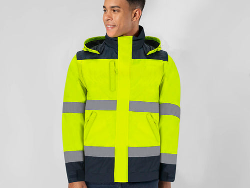 Parka Rauric Personalizzato - Giacca imbottita ad alta visibilità con design bicolore
