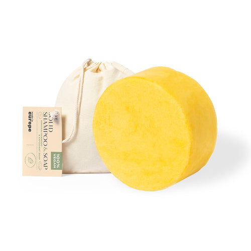 Shampooing solide végétalien Shikakai de 80 gr, composé d'une sélection d'ingrédients actifs tels que l'olive vierge, le beurre de karité biologique, la carotte et les extraits botaniques de shikakai - Nanon Personnalise