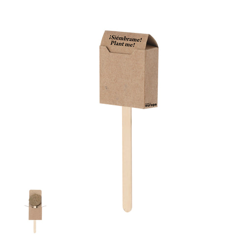 Samenlutscher, präsentiert in einer Schachtel aus recyceltem Karton mit Pflanzanleitung - Ebeldy Personalisiert