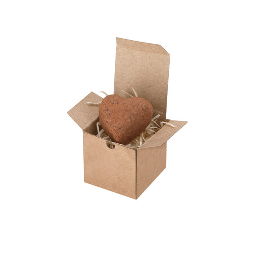 Piani Fobin Personalizzato - Scatolina tipo bonbon con cuore in terracotta e semi di fiori selvatici