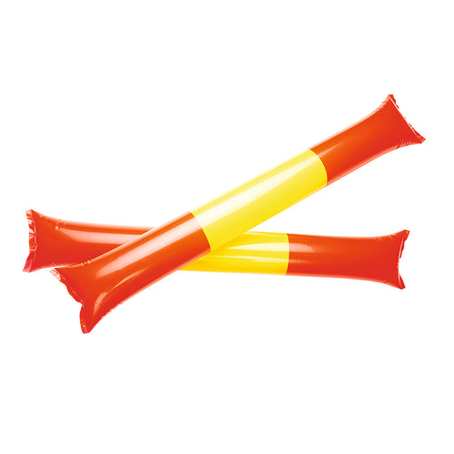 Linea Spagna Flag Personalizzato - Coppia di bastoni/clapper in materiale LDPE resistente e rumoroso dal design spagnolo