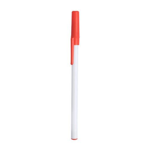 Classic bicolor design hood pen with soft body in translucent white - Elky Personalised