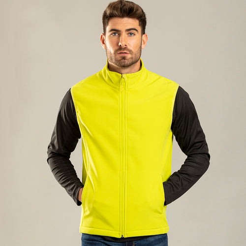 Gilet imperméable et respirant en combinaison de matière soft shell et élasthanne - Balmax Personnalise