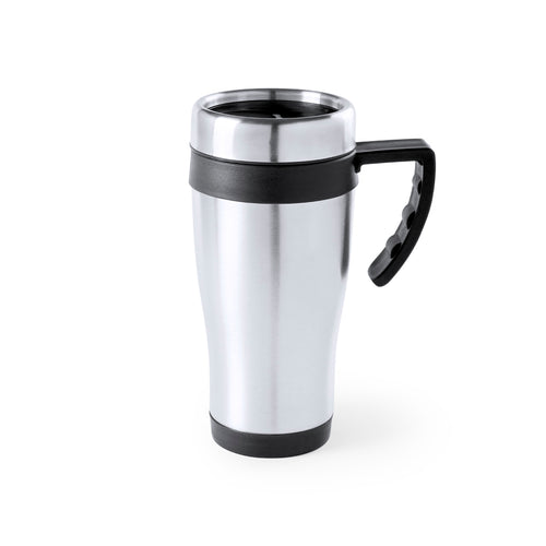 Tasse de table en acier inox de 450ml de capacité avec corps de finition brillante avec accessoires assortis et en couleurs vives - Carson Personnalise