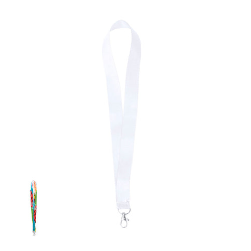 Longe à larges bandes spéciales en polyester résistant et doux avec accessoire mousqueton métallique - Nopak Personnalise