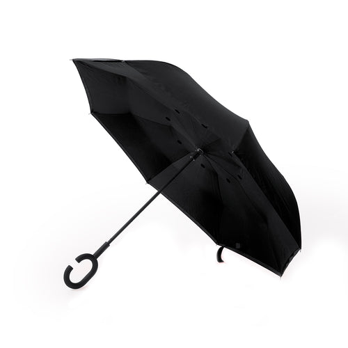 8-panel reversible umbrella, made of resistant, pongee material with original hands-free handle - Hamfrey Personalised