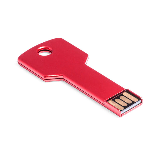 Chiavette USB Fixing 16GB Personalizzato - Chiavetta USB da 16 GB a forma di chiave con finitura in alluminio lucido, progettata per essere portata con sé in un portachiavi