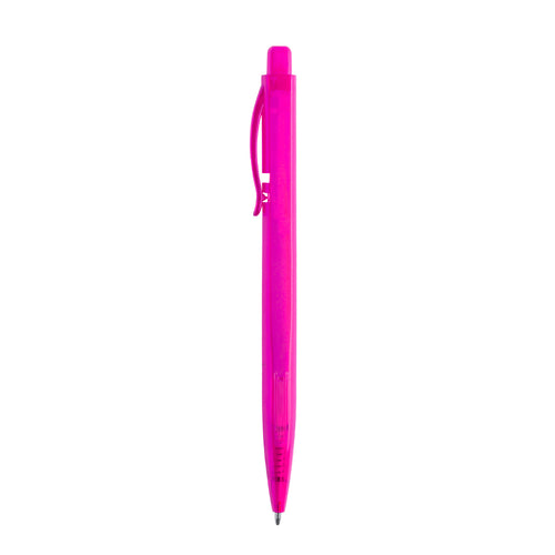 Stylo bille original avec corps rectangulaire en finition monochrome translucide - Dafnel Personnalise