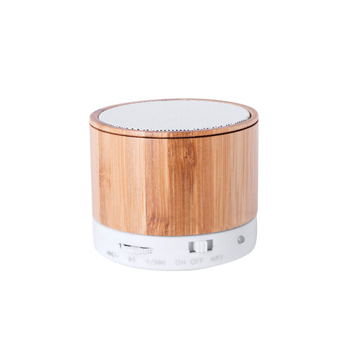 Haut-parleur compact avec corps en bambou et connexion Bluetooth® - Kaltun Personnalise