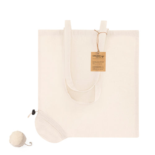 Borse Pieghevoli Nepax Personalizzato - Borsa pieghevole Nature line in materiale di cotone organico naturale al da 120 g / m2
