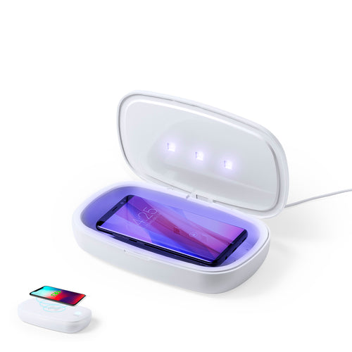 Boîte de stérilisation UV de type C, avec chargeur sans fil intégré dans le couvercle - Halby Personnalise