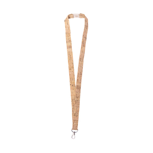 Lanyard de ligne naturelle en liège - Bespal Personnalise