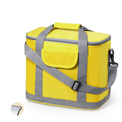 Réfrigérateur tout-terrain en polyester 420D robuste, avec compartiment de fermeture éclair principale et poche avant avec fixation velcro - Sindy Personnalise