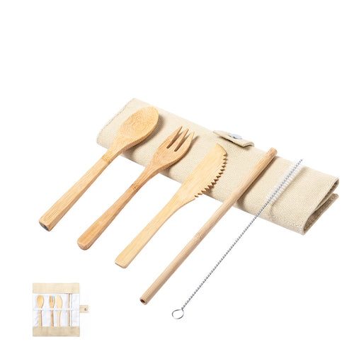 Nature Line Besteck-Set aus poliertem Bambus - Corpax Personalisiert