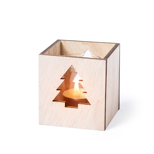 Weihnachtsduftkerze mit Naturlinie und Vanillearoma - Keylax Personalisiert