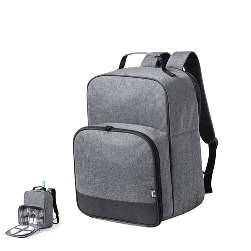 Nature Line Picknick-Rucksack aus hochwertigem 600D RPET, hergestellt aus recyceltem Kunststoff, um die Wiederverwendung von Kunststoffabfällen zu fördern und zur Nachhaltigkeit unseres Planeten beizutragen - Kazor...
