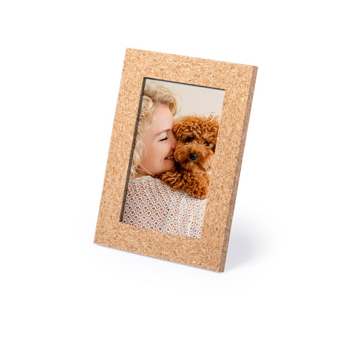 Nature Line-Fotorahmen aus Kork, mit Schutzglas und hinterer Halterung für horizontale oder vertikale Ausrichtung - Tapex Personalisiert