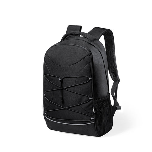 Linie "Natur" gepolsterter Stadtrucksack aus strapazierfähigem 600D RPET, hergestellt aus recyceltem Kunststoff, um die Wiederverwendung von Kunststoffabfällen zu fördern und einen Beitrag zur Nachhaltigkeit des...