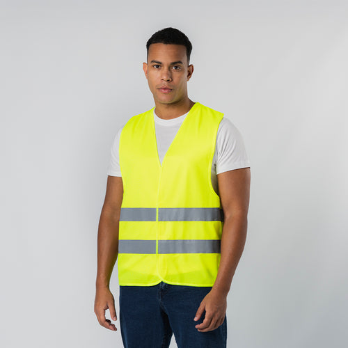 Più Tessile Kross Personalizzato - Gilet catarifrangente ad alta visibilità, approvato secondo le norme di sicurezza CE: ISO 20471