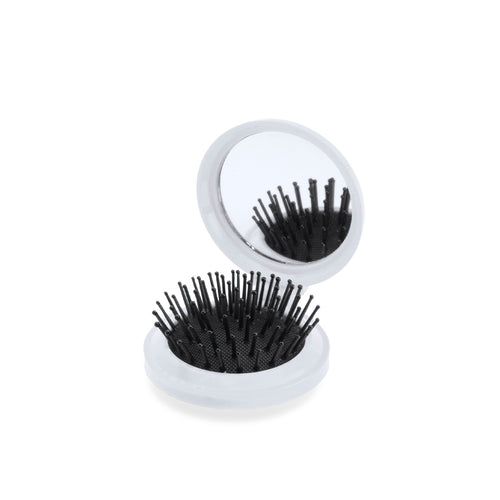 Brosse à cheveux pliable avec miroir - Glance Personnalise